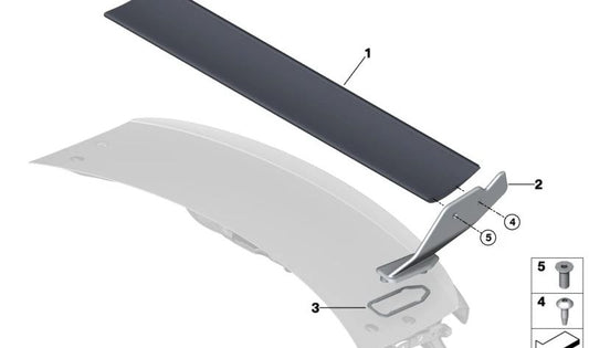 OEM rear wing 51628324118 for BMW E30. Original BMW.