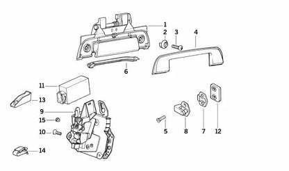 Junta para cierre de puerta OEM 51218124668 para BMW E36. Original BMW.