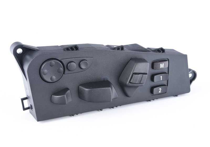 Interruptor ajuste eléctrico asiento delantero izquierdo OEM 61319275067 para BMW E60, E61, E70, E71, E72. Compatible con todos los modelos mencionados. Original BMW.