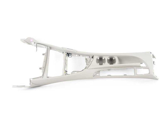 Consola central con portavasos beige OEM 51169193397 para BMW E81, E82, E87, E88. Compatible con modelos 116d, 116i, 118d, 118i. Original BMW.