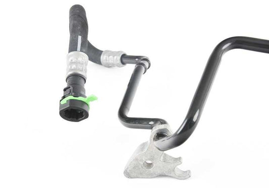 Tubería de retorno del radiador de aceite OEM 17227572714 para BMW E90, E91, E92, E84. Original BMW.