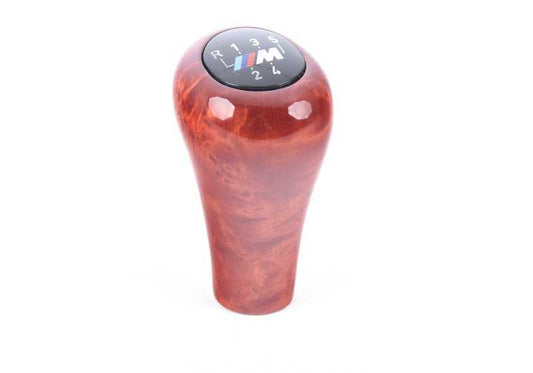 Pomo de cambio de madera con emblema M (5 velocidades) OEM 25112423689 para BMW E36, Z3. Original BMW.