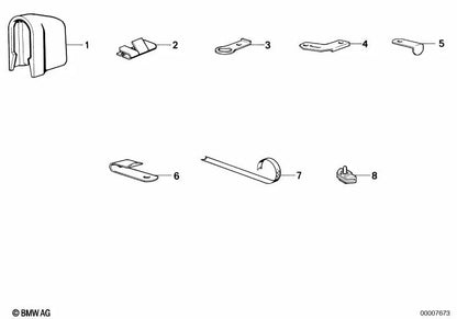 Clamp for BMW E24, E23, E83, E52 (OEM 61131356086). Original BMW.