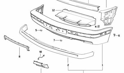 Soporte de sujeción paragolpes OEM 51111940365 para BMW E30, E28, E34, E24. Pieza original BMW.