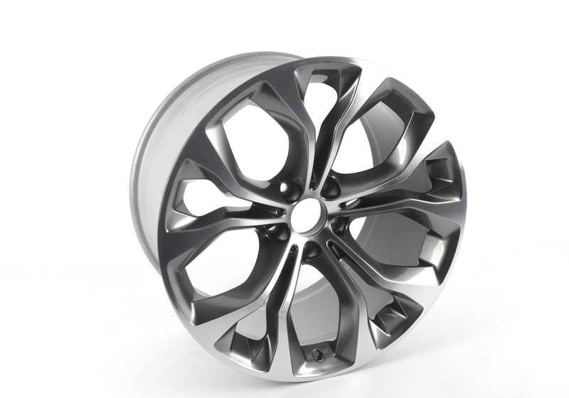 Llantas de aleación diseño Y-Speiche 451 OEM 36116853960 para BMW X5 F15 y X6 F16. Acabado bicolor ferricgrey brillante. Original BMW.