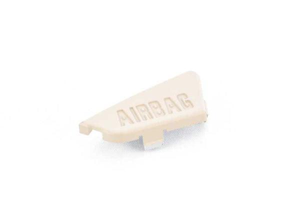 Tapa embellecedora derecha del airbag lateral OEM 51438253026 para BMW E46 {316Ci, 318Ci}. Color beige claro. Pieza original BMW.