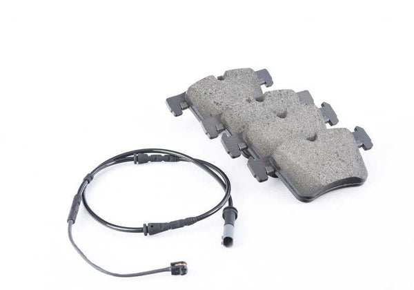 Juego de pastillas de freno con sensor OEM 34112456867 para BMW F25, F26. Original BMW.