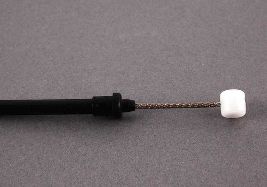 Cable Bowden apertura cerradura puerta delantera OEM 51218184584 para BMW E39 {520d, 520i} {todos los modelos compatibles indicados}. Original BMW.