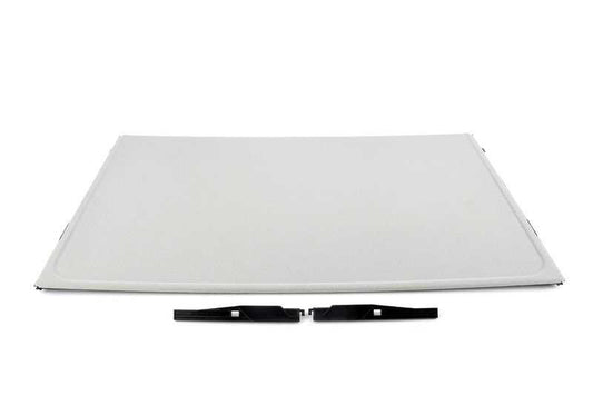 Revestimiento interior trasero techo corredizo OEM 54137128715 para BMW X5 E53. Color gris claro. Original BMW.