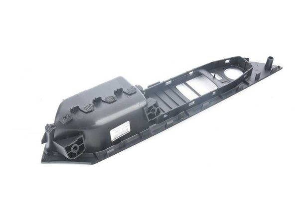 Embellecedor interruptores puerta conductor OEM 51417262000 para BMW F13 y F13N. Color negro. Recambio original BMW.