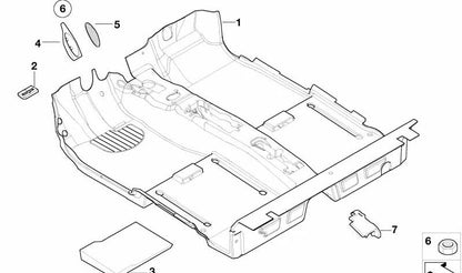 Reposa-pies negro OEM 51471515454 para MINI R50, R52. Original MINI.