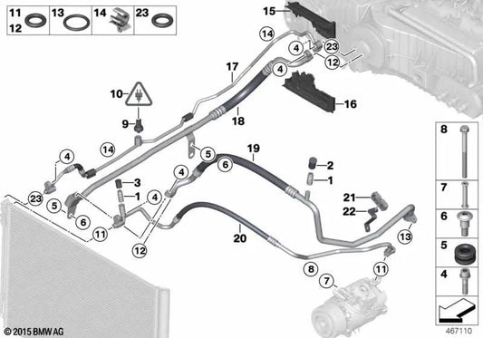Support for BMW 5 Series F07, F10, F11 (OEM 64539227165). Genuine BMW