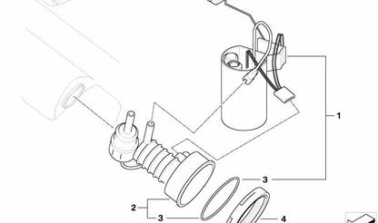 Kit reparación bomba de combustible y medidor nivel OEM 16117198099 para BMW Z4 E85, E86. Original BMW.