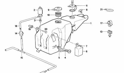 Bomba de agua del limpiaparabrisas OEM 61661368589 para BMW E21, E30, E28. Original BMW.