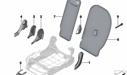 Adorno desbloqueo interior derecho en color Carbon Black OEM 52209812648 para MINI Countryman R60, Paceman R61. Original MINI.
