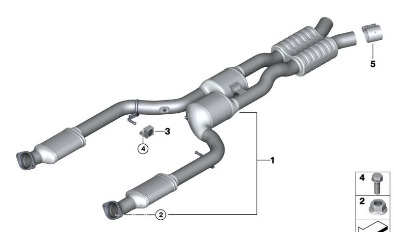 Suporte de transmissão para BMW X3 F97, X4 F98 (OEM 18305A3A129). BMW original