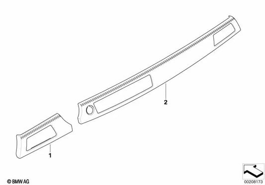 Left Leather Dashboard Decorative Strip for BMW 3 Series E90N, E92N, E93N (OEM 51457980569). Original BMW