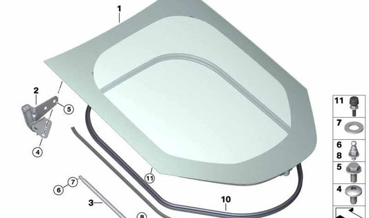 OEM 51007378921 canale di scarico dell'acqua per BMW I8 (I12). BMW originale.