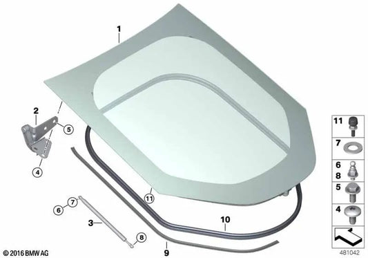 Kombinierte hexagonale Schraube für BMW I12, I12N (OEM 07147375391). Original BMW