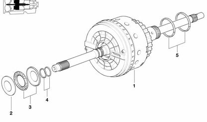 Juego de arandelas de ajuste OEM 24271421792 para BMW E34, E39, E32, E38, E31. Compatible con motores M60 y M62 con cambio automático. Original BMW.