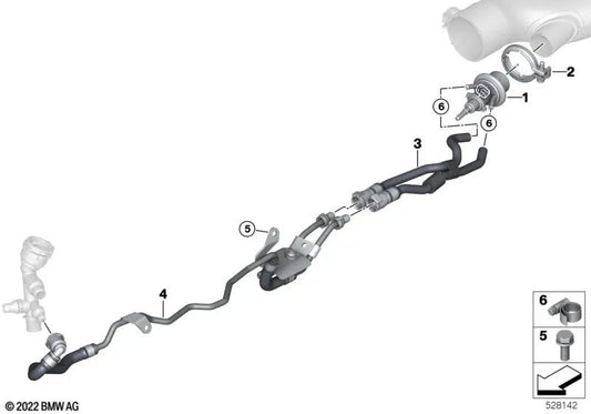 Dosificatore modulo tubo scr ida per BMW X5 F15 (OEM 17128516700). BMW originale.