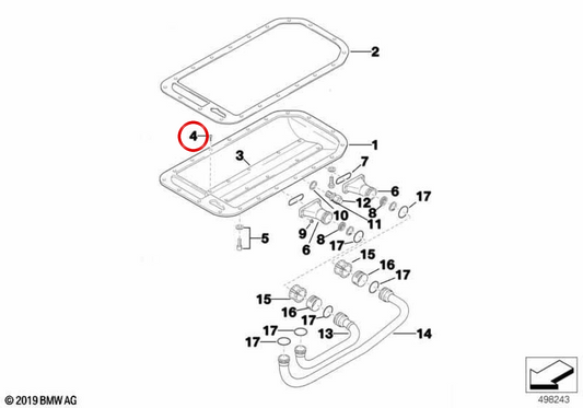 Dado esagonale autobloccante M5 KAY OEM 11001313169 per BMW M235i Racing, M6 GT3, E30 M3 Gr.A/DTM, E36 318iS Class 2, E36 320i STC '95. Originale BMW.