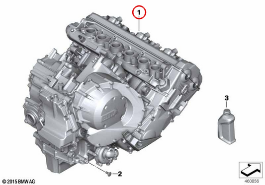 Kompletter Motor OEM 11007108696 für BMW K1600 GTL, K1600 GT (K48) Motorräder von 2021 bis 2025. Original BMW Motorrad.