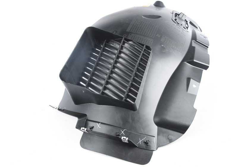 Cubierta paso de rueda delantera izquierda OEM 51718063031 para BMW F87, F87N. Pieza original BMW.