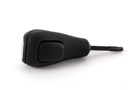 Pomo de cambio automático en piel y cromo OEM 25167570652 para BMW E81, E82, E87, E87N, E88, E90, E90N, E91, E91N, E84, E89. Original BMW.