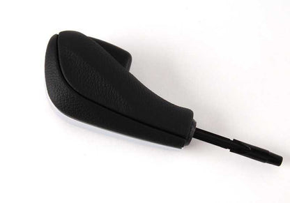 Pomo de cambio automático en piel y cromo OEM 25167570652 para BMW E81, E82, E87, E87N, E88, E90, E90N, E91, E91N, E84, E89. Original BMW.