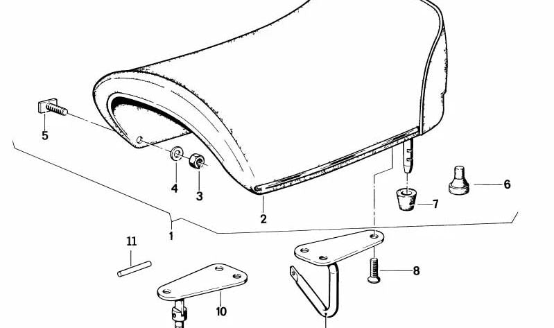 Bisagra OEM 52531230314 para BMW R50, R60, R75. Original BMW.