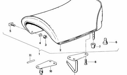 Bisagra OEM 52531230314 para BMW R50, R60, R75. Original BMW.