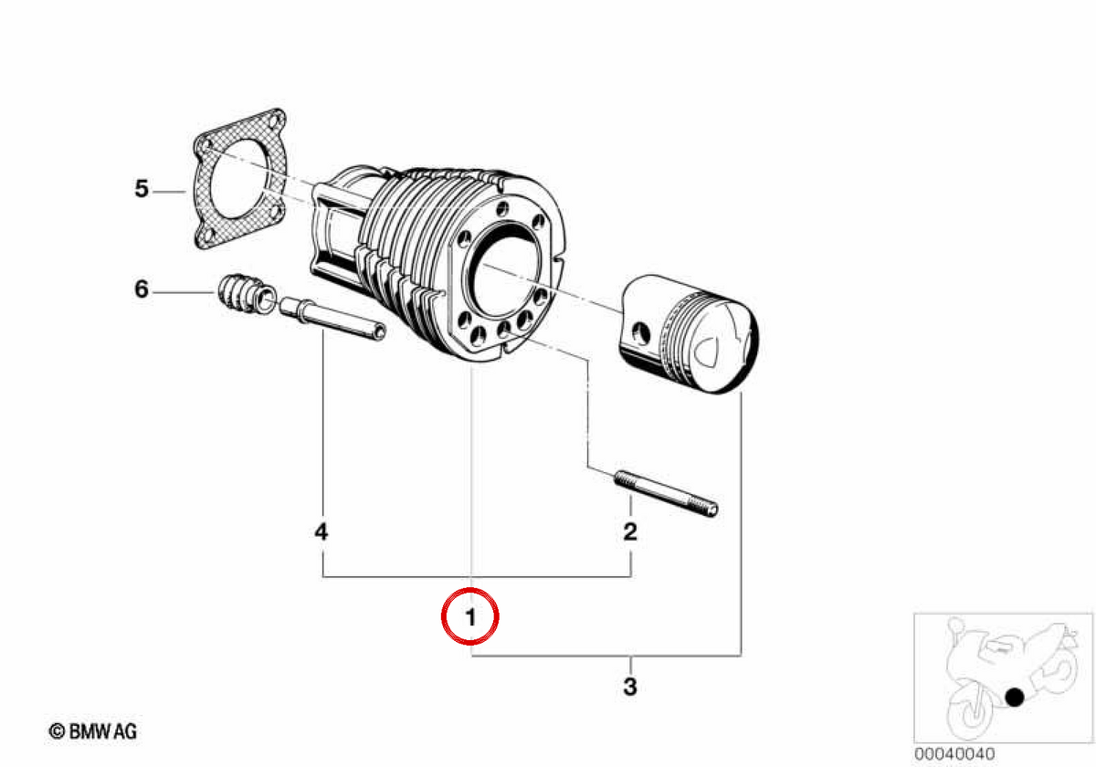 Cilindro de ligação OEM 11111255017 para BMW E12, E21, E23, E24, E28, E30. BMW genuíno.