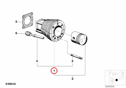 Cilindro de ligação OEM 11111255017 para BMW E12, E21, E23, E24, E28, E30. BMW genuíno.
