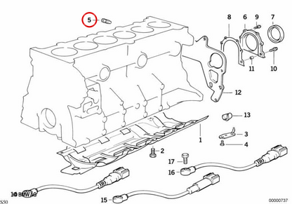 OEM 1111118185 Anti -Reore -Ölventil für BMW E36, E46, E85, E86. Original BMW.