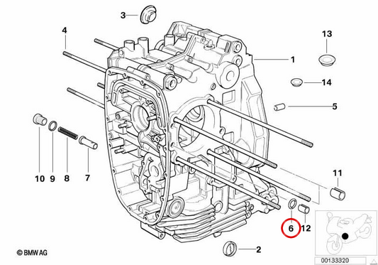O ring OEM 11111342242 per moto BMW R1200GS, R nineT, R1150GS... e altro ancora. BMW Motorrad originale.