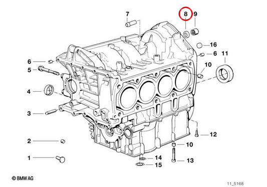 Wellendichtring OEM 11111464808 für BMW Motorräder K 1200 GT, K 1200 RS, K 1200 LT... und mehr. Original BMW Motorrad.