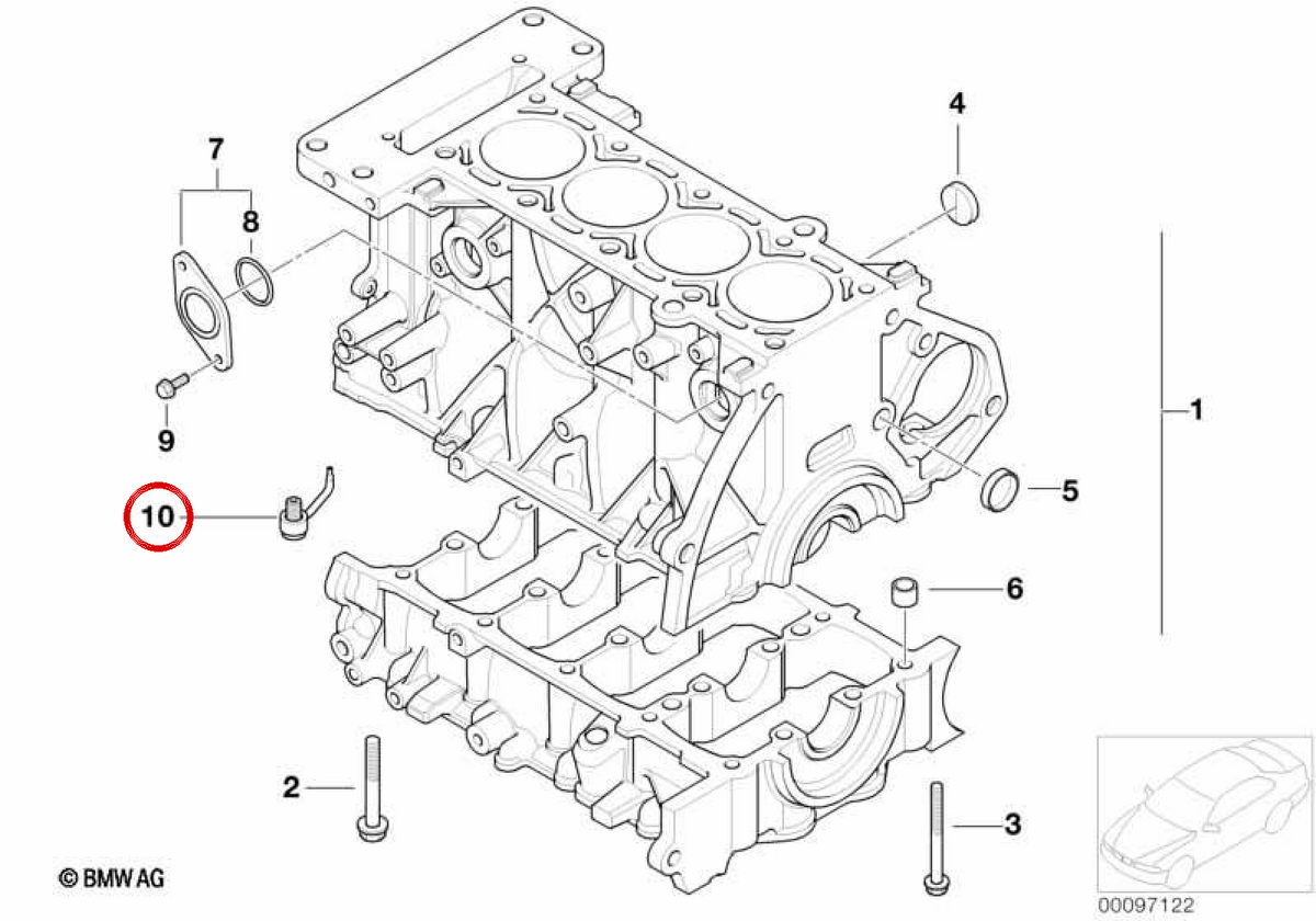 Bico de spray de óleo OEM 11117531576 para BMW E81, E82, E87, E88, E46, E90, E91, E92, E93, E60, E61, E63, E64, E65, E66, E84, E83, E85 e MINI R52, R53. BMW e MINI originais.