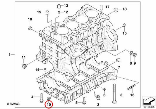 Parafuso de fechamento com anel de vedação OEM 11117558633 para MINI R56, Clubman R55, Cabrio R57, Countryman R60... e muito mais. MINI originais.