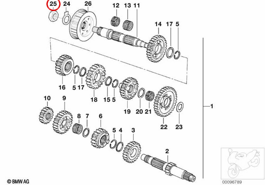 Mutter mit Lippe OEM 11117679162 für BMW Motorrad F 650 CS (K14) und mehr. Original BMW Motorrad.