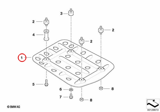 Protection moteur inférieure OEM 11117717743 pour motos BMW R 1200 GS, R 1200 GS Adventure, R nineT Scrambler, R nineT Urban G/S... et plus encore. BMW Motorrad d'origine.