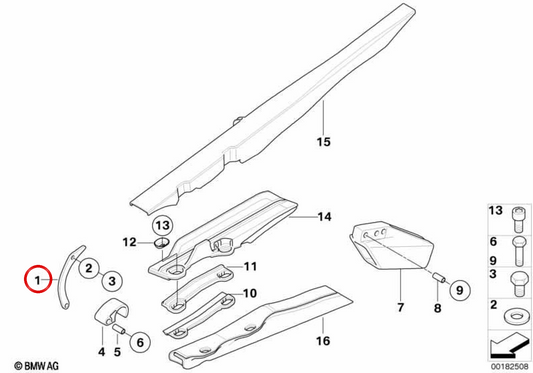OEM Chain Derailment Guard 11117723249 for BMW G 450 X Motorcycles. Original BMW Motorrad