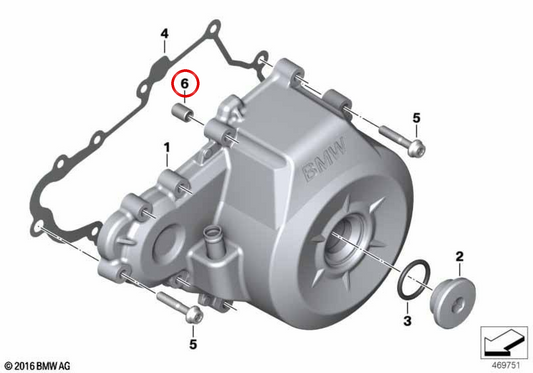 Juego de casquillos de empalme OEM 11118387652 para motos BMW G 310 R, G 310 GS, G 310 RR. Original BMW Motorrad.