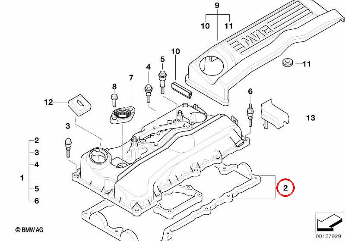 OEM 1112003224 Bilancia Cover per BMW E87, E46, E90, E91, E83, E85. BMW originale.