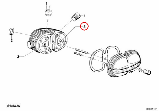 Guia de ventilação de exaustão OEM 11121255295 para BMW E30, E34, E28, E23, E24. BMW genuíno.