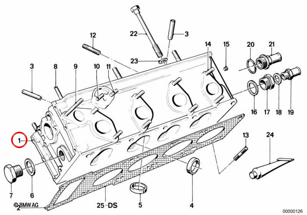 OEM Motor Butt 11121262181 für BMW E21, E12. Original BMW.