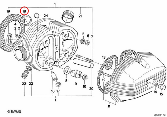 OEM 11121265503 Selon de soupape d'admission pour BMW E12, E21, E23, E24, E28. BMW d'origine.