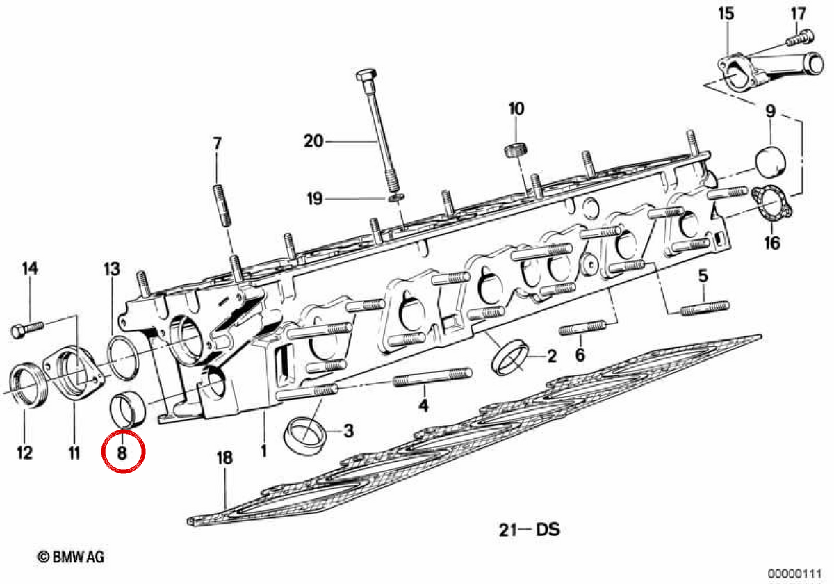 Copritura del motore OEM 11121276518 per BMW E21, E30, E12, E28, E34, Z1. BMW originale.