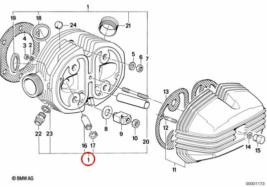 Board droit OEM 11121338288 pour BMW E31, E32, E34, E38, E39, X5 E53. BMW d'origine.