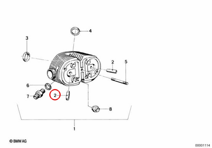 Duto de ventilação OEM 11121338710 para BMW E23, E24, E28, E32, E34. BMW genuíno.